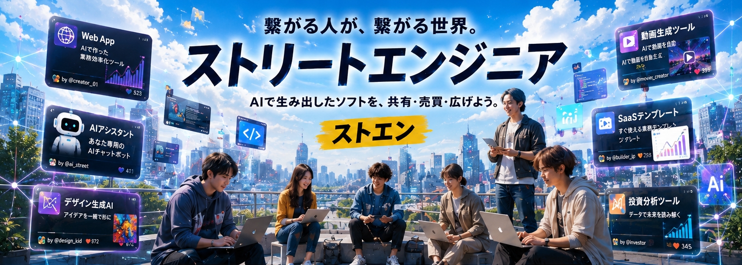 AI Street — あなたの「作ってみた」の、レシピが売れる。